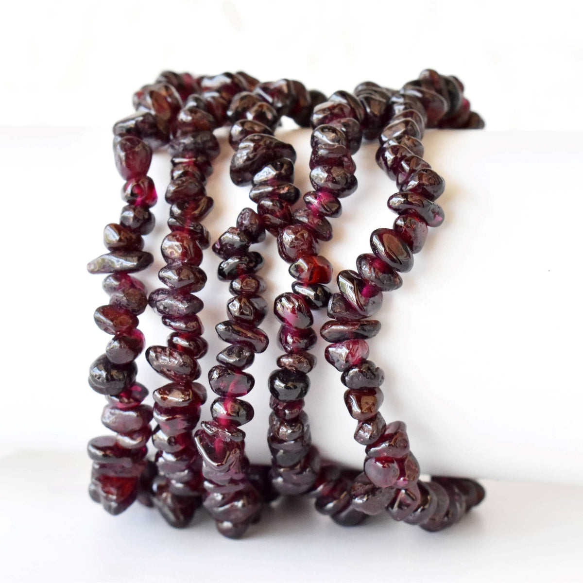 Healing Stone | Garnet | Chip Bracelet | Spiritual Jewelry - Candle Queen Candles