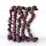Healing Stone | Garnet | Chip Bracelet | Spiritual Jewelry - Candle Queen Candles