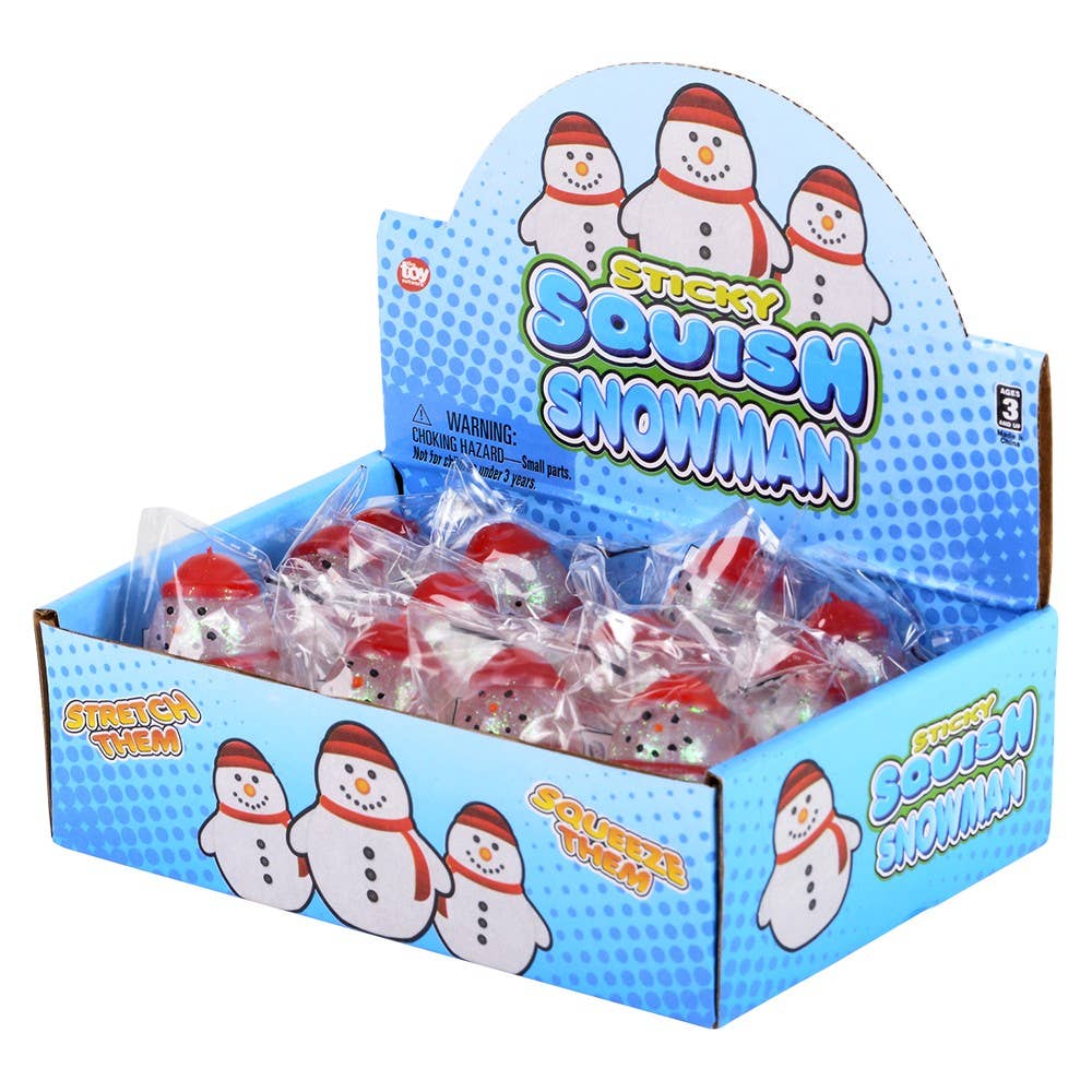 2.25" SQUISH STICKY  SNOWMAN