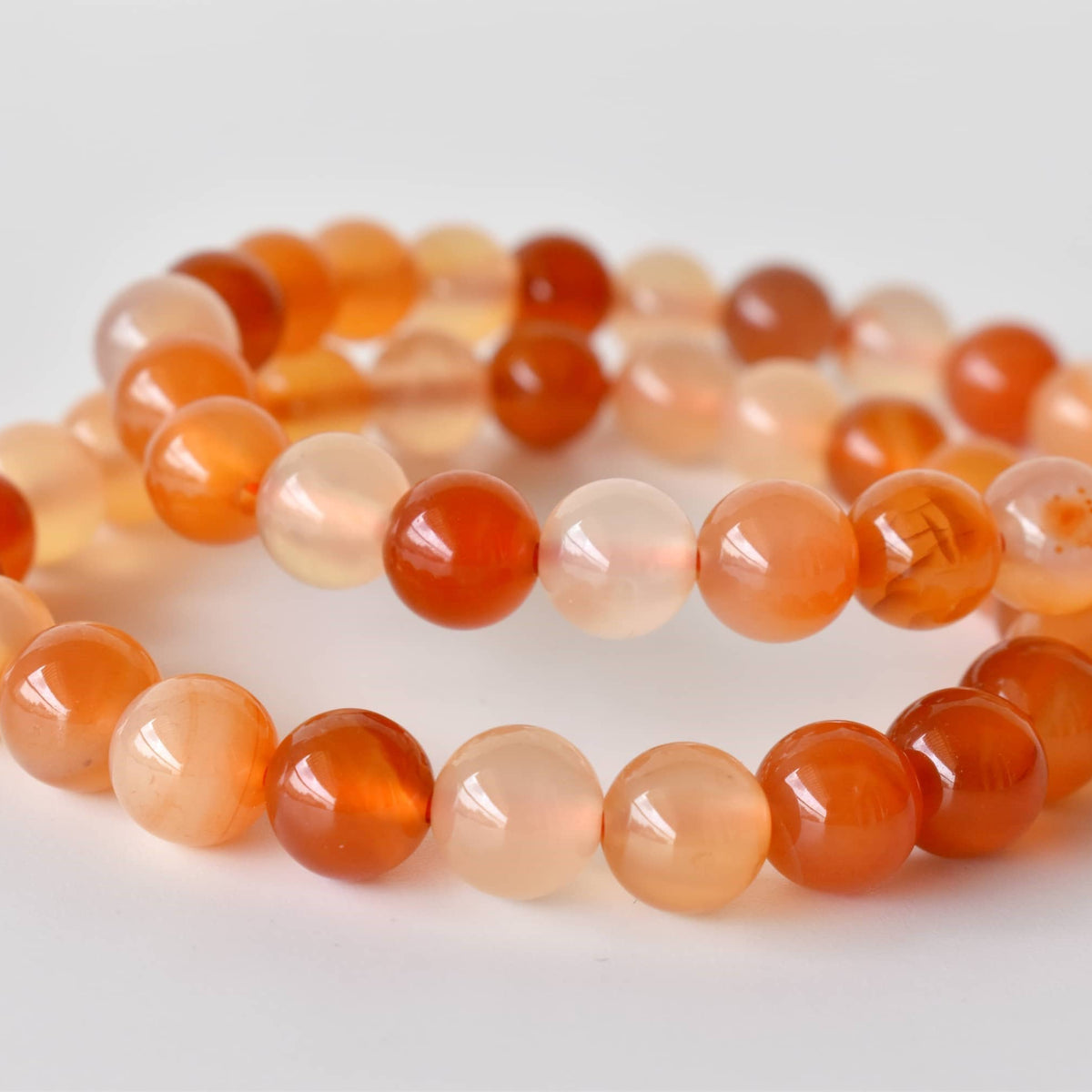 Healing Bracelet | Carnelian | Gemstone Bracelet: 6mm - Candle Queen Candles