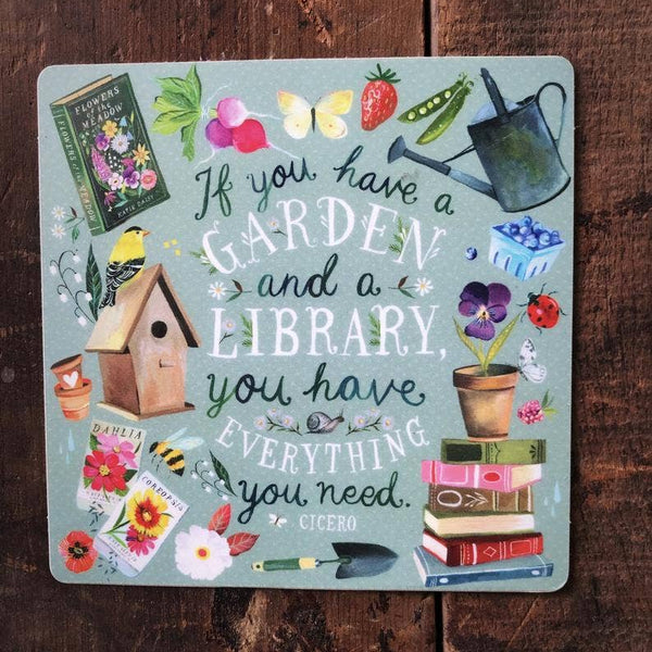 Garden and a Library Sticker