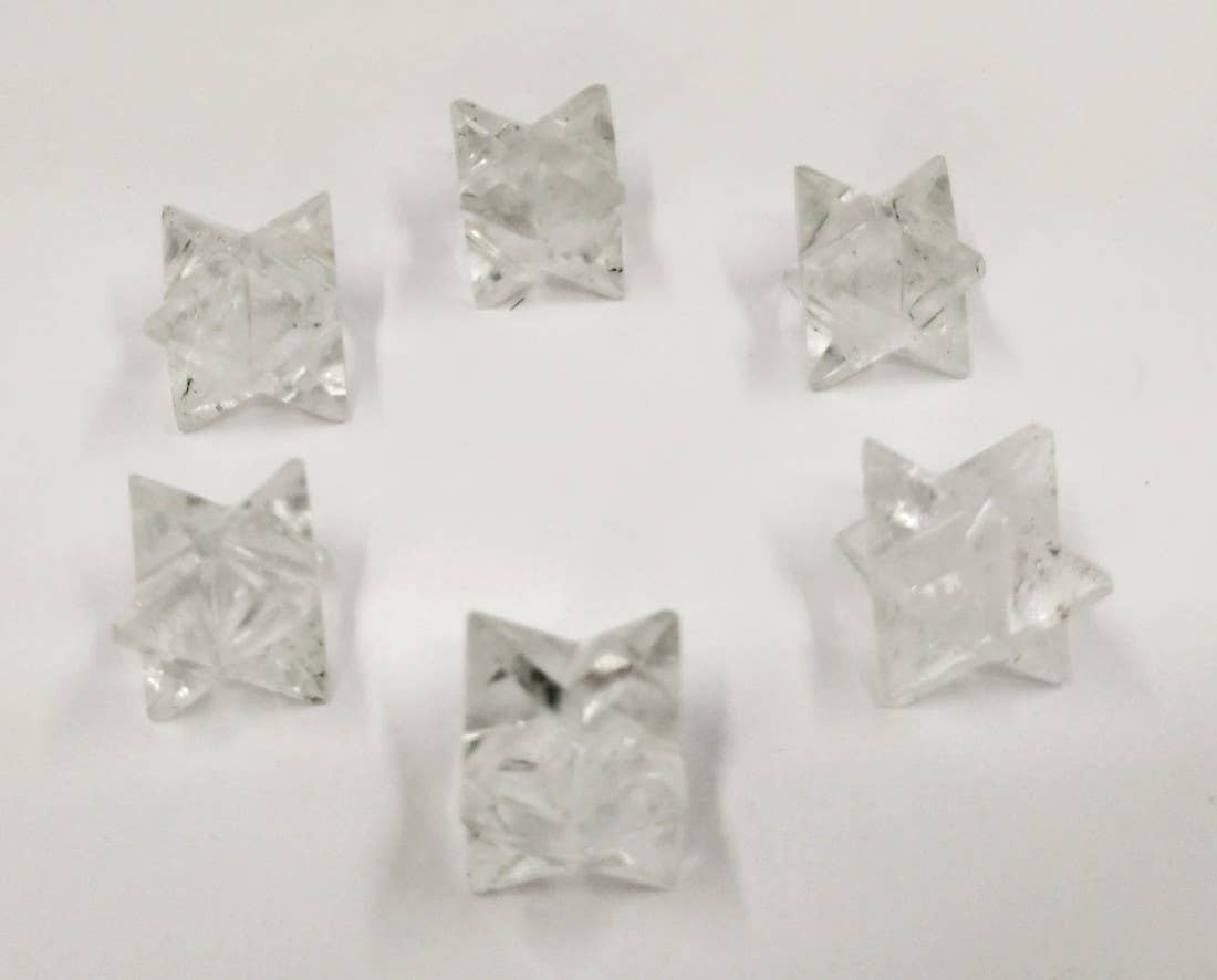 Crystal Merkaba Stars, Crystal Grid, Energy Healing Sacred: Crystal Quartz / Solid Gemstone