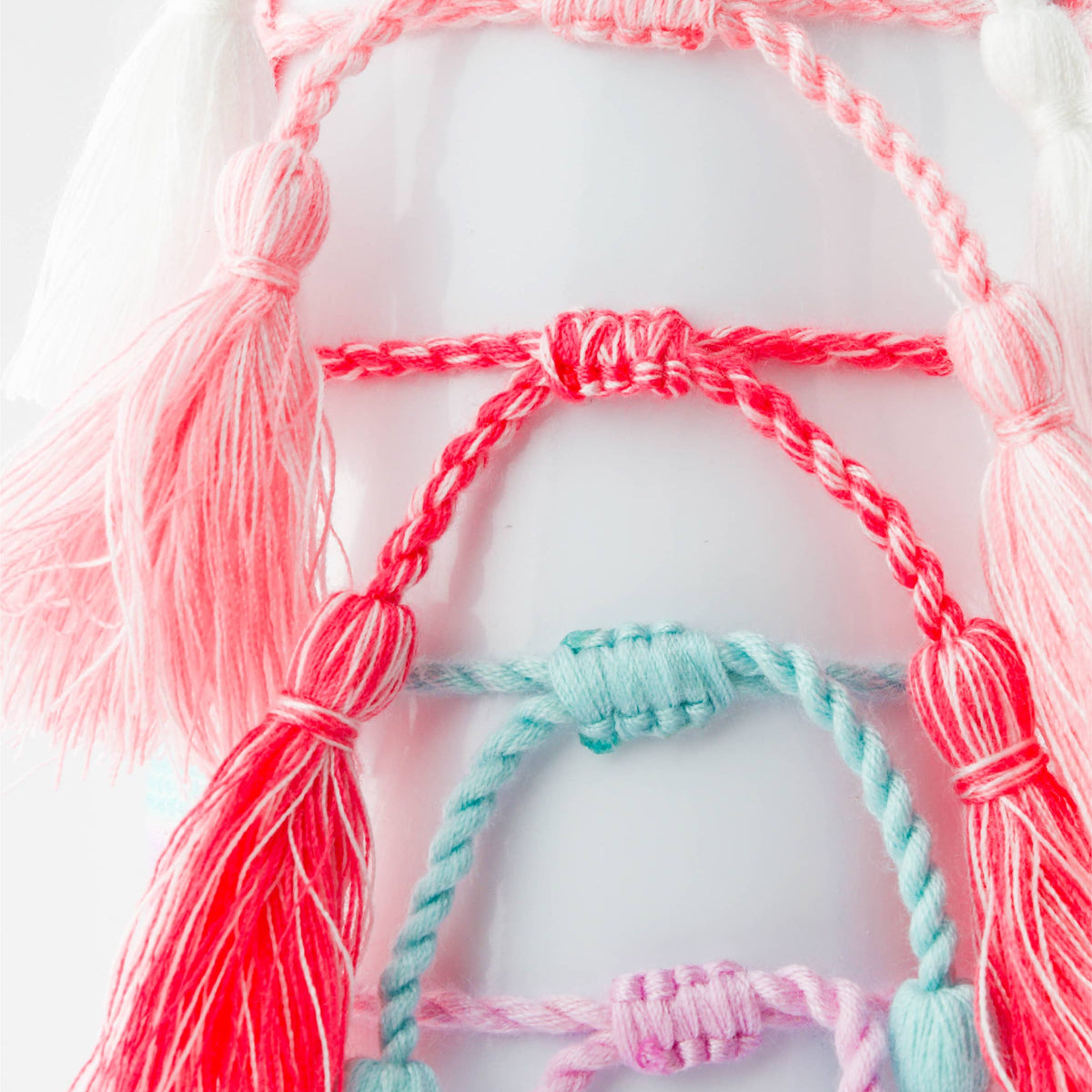 Colorful Embroidered Bracelets | Hot Pink | Choose Joy