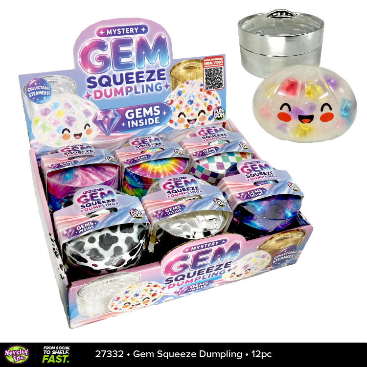 Fun Doh Mystery Gem Filled Squishy Dumpling Toy-1pc