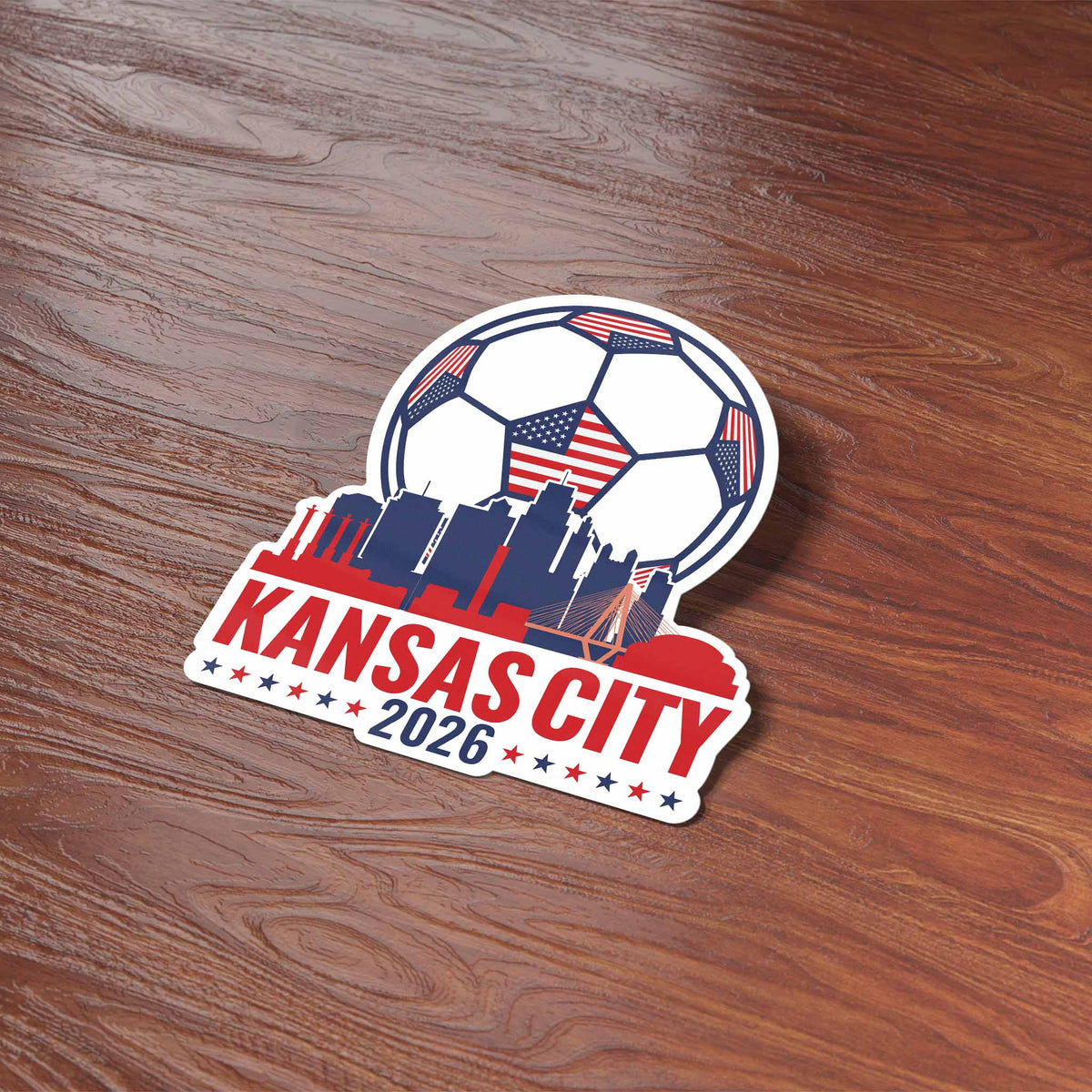 Kansas City Missouri USA Soccer Sticker - KCMO Sports Decal: Small - 2.75" Laptop Decal