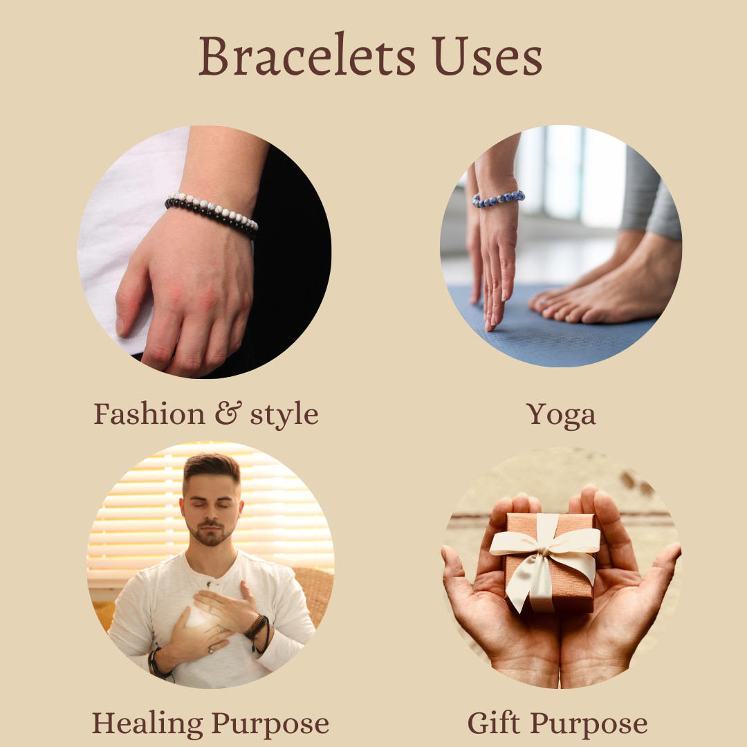 Healing Bracelet | Pink Opal | Gemstone Bracelet: 6mm - Candle Queen Candles