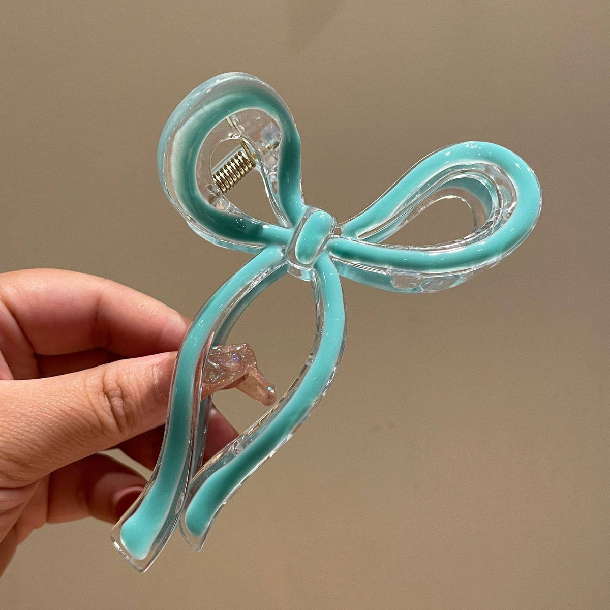 Colorful butterfly hairbow hair clip claw: Pink / Bow