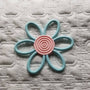 Daisy Silicone Teether Toy: Blue