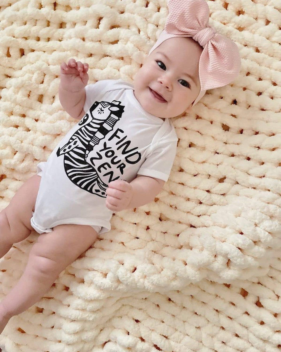 Zen Zebra Baby Onesie