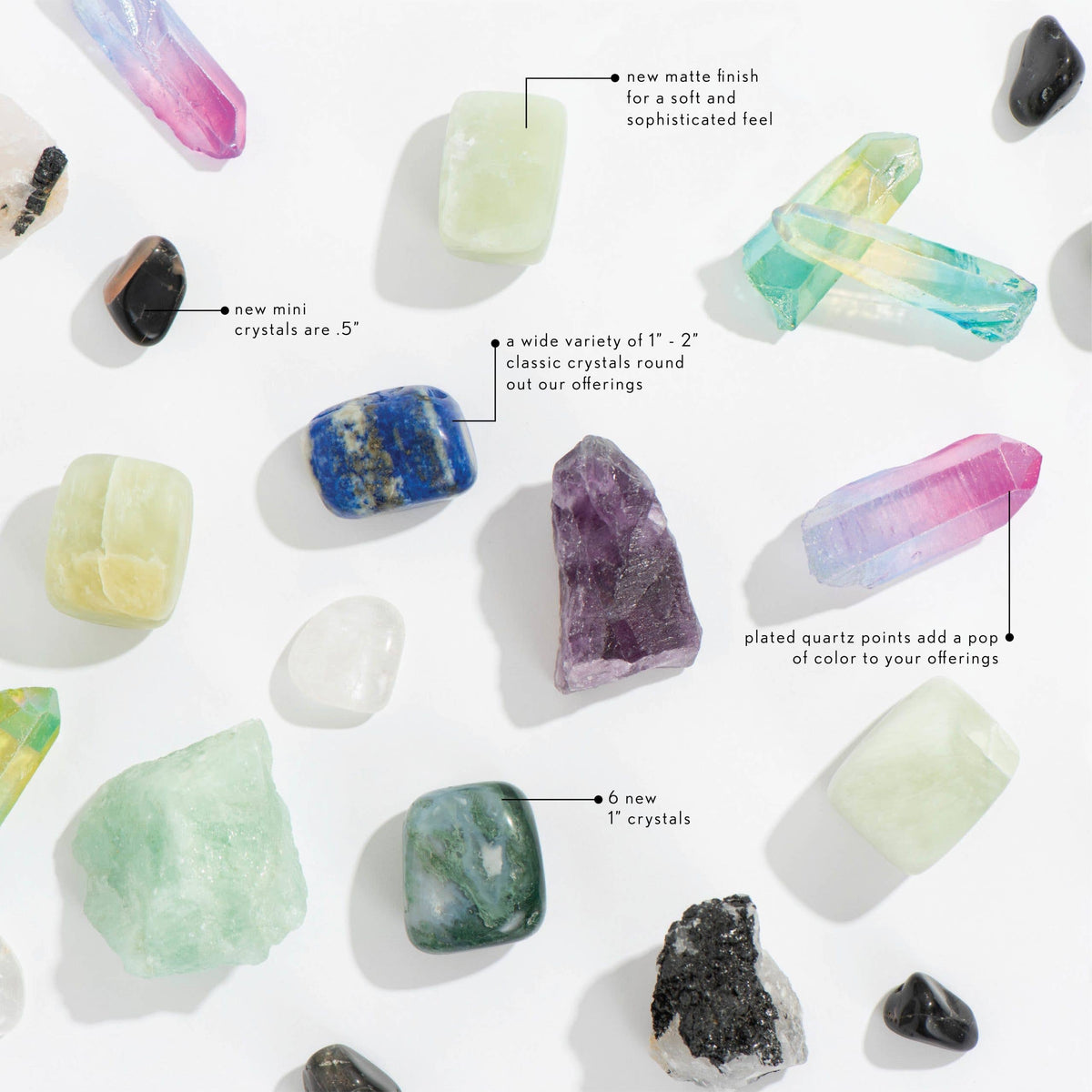 Matte Tumbled Mookaite Crystals - 1"