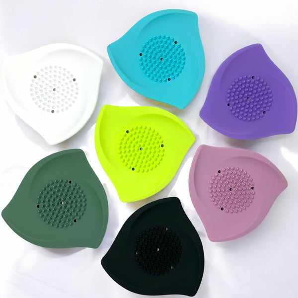 Shower Steamer Tray - Silicone Soap Tray: Petal pink
