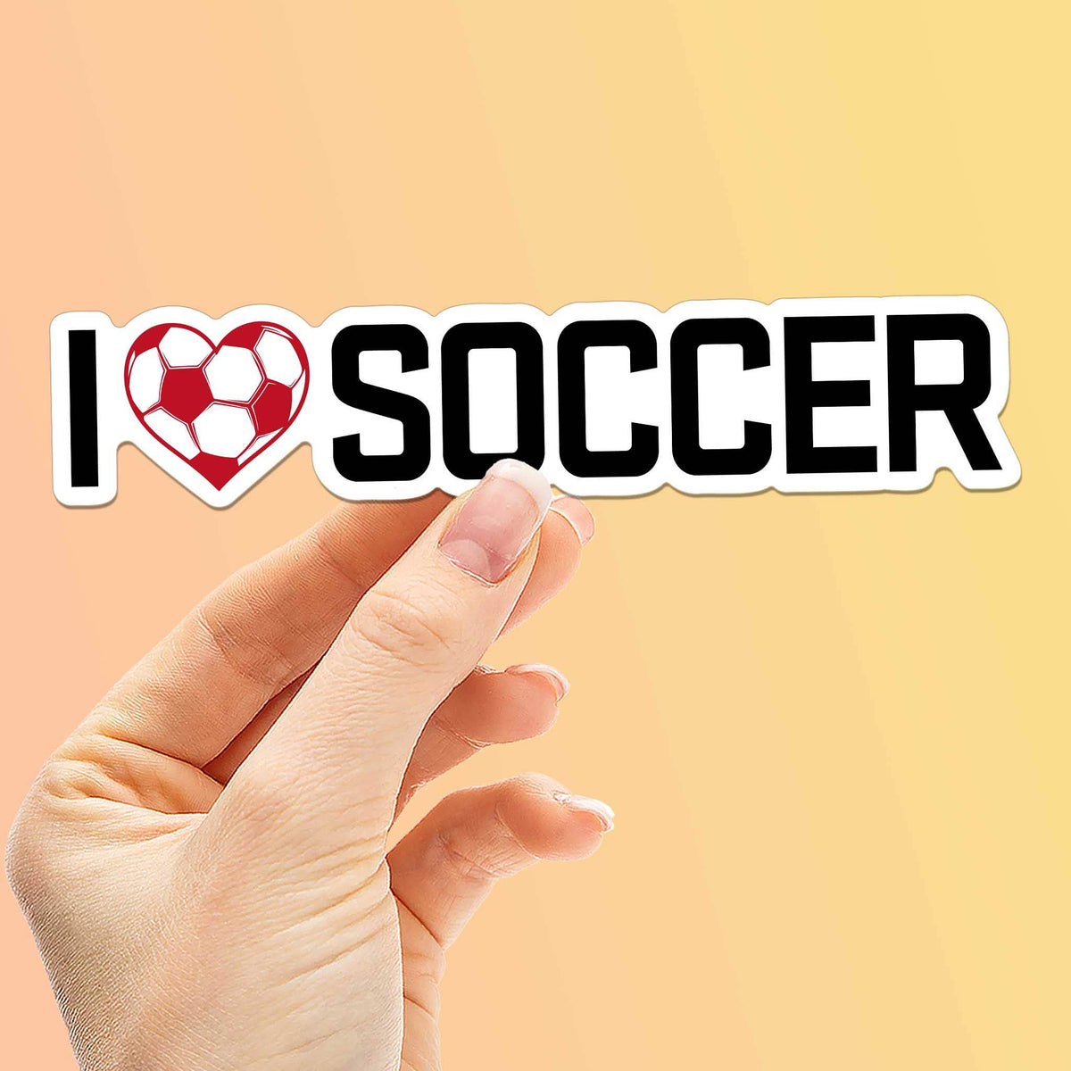 I Love Soccer Sticker - Cool Sports Decal