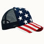 USA Patriotic Stars & Stripes Trucker Mesh Cap, Adjustable
