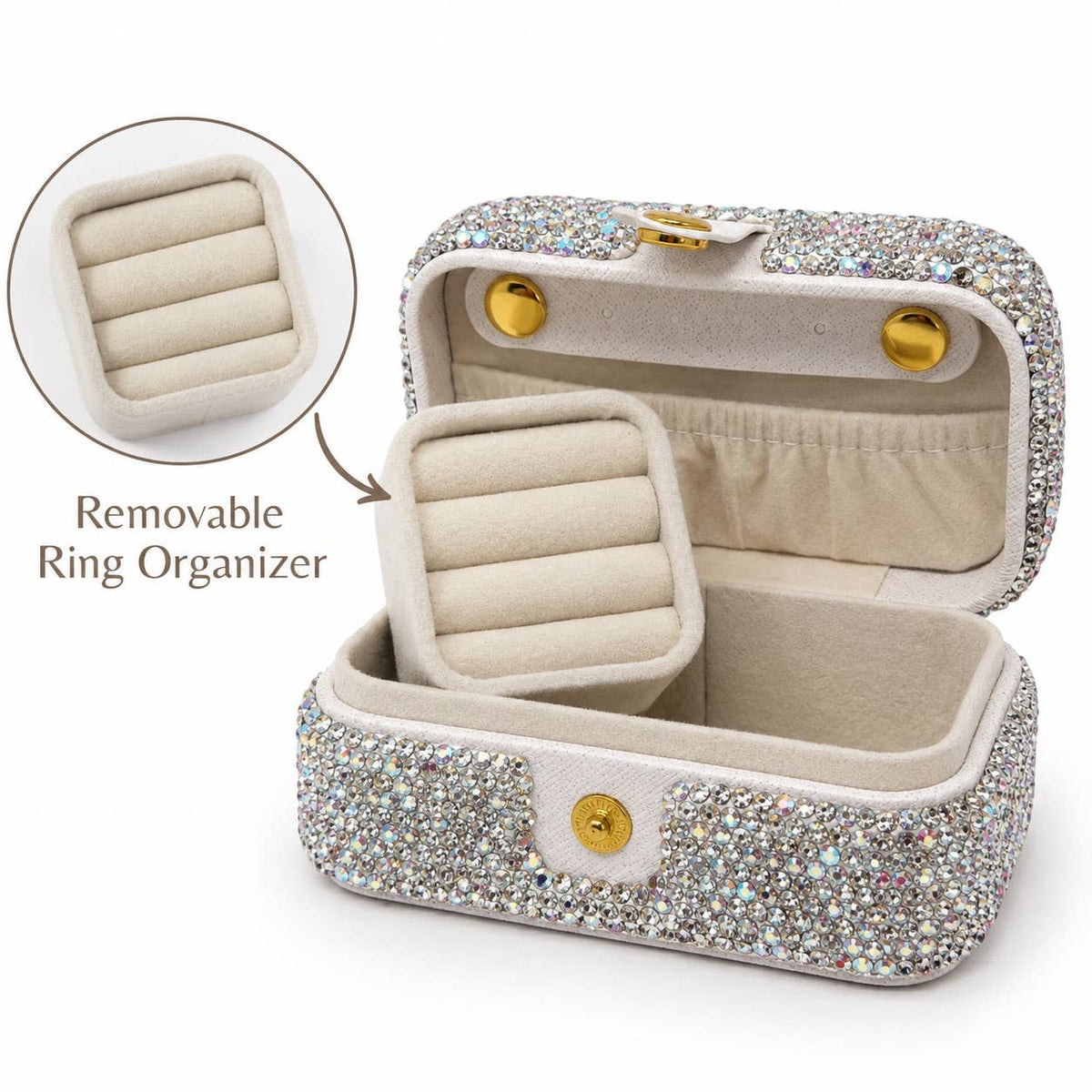 Bling Travel Jewelry Box: Pink
