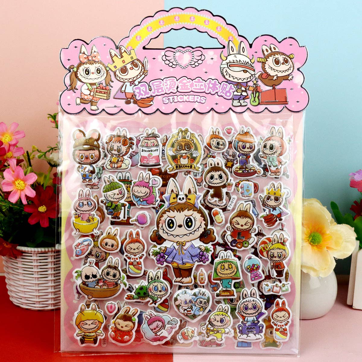 3D cute monster bubble sticker cartoon stickers