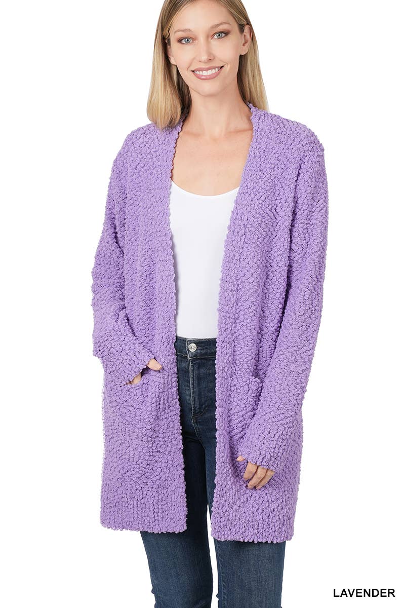 Ruby Red Popcorn Cardigan