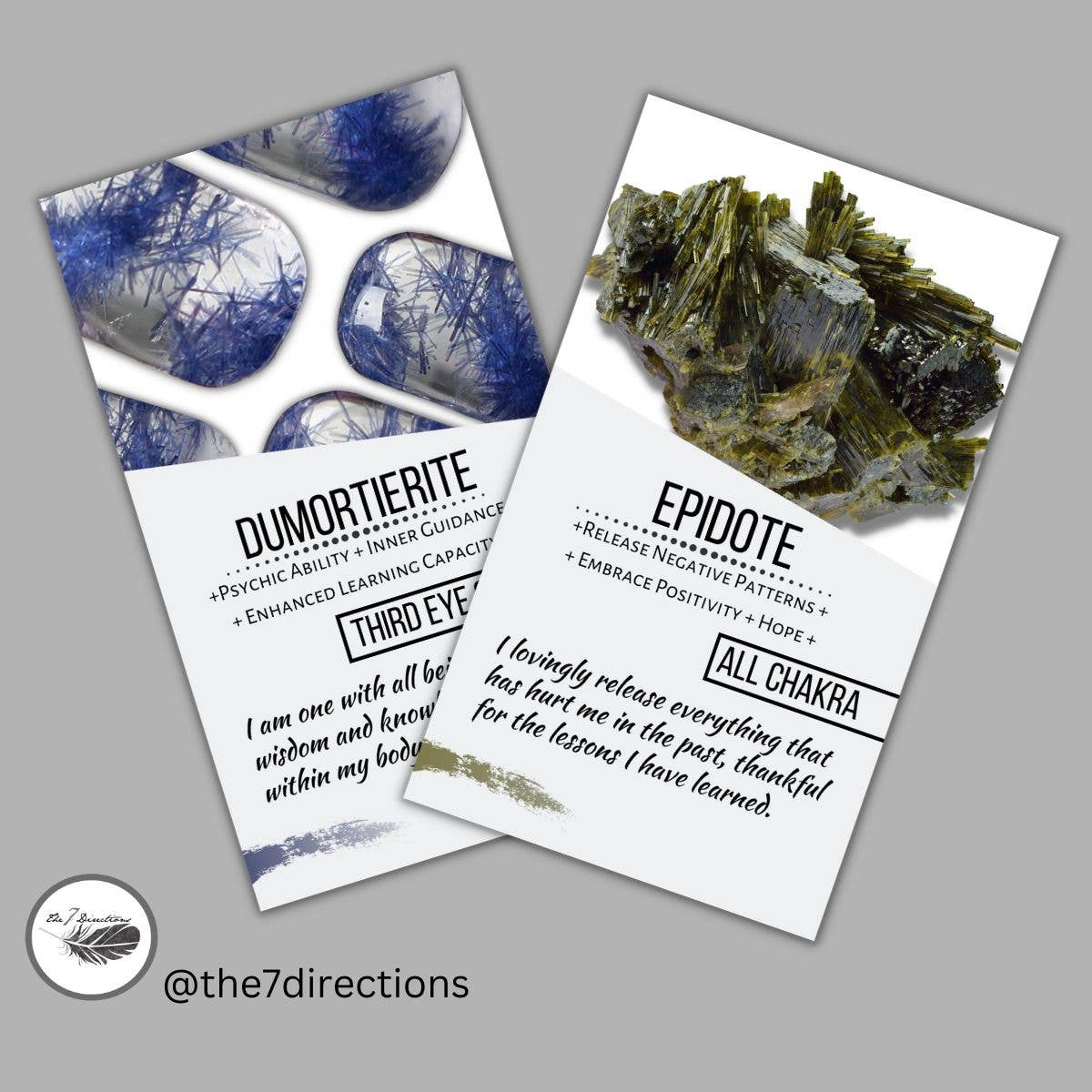 M-P Wholesale Pack of 20 crystal meaning cards (ONE DESIGN): Moss Agate
