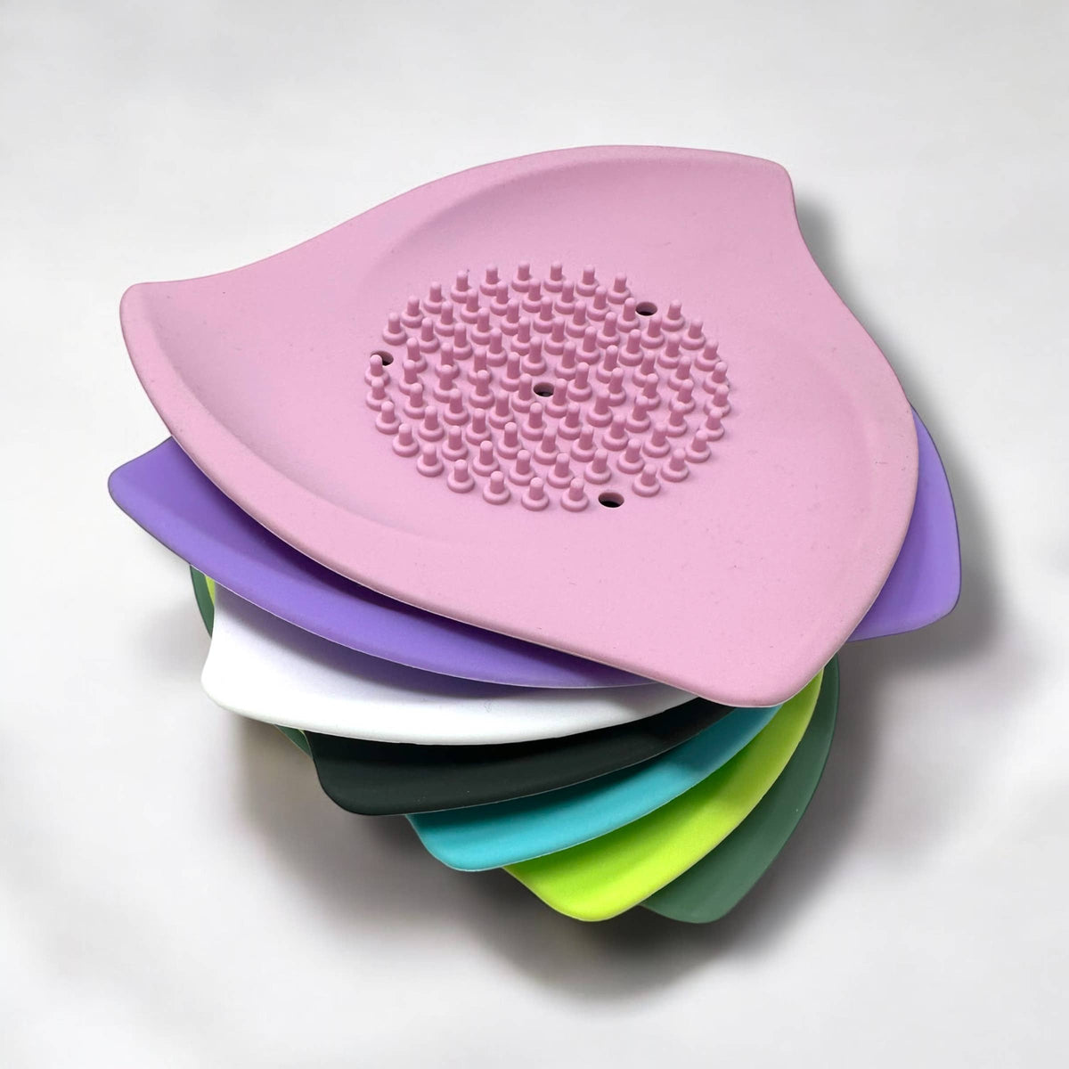 Shower Steamer Tray - Silicone Soap Tray: Petal pink
