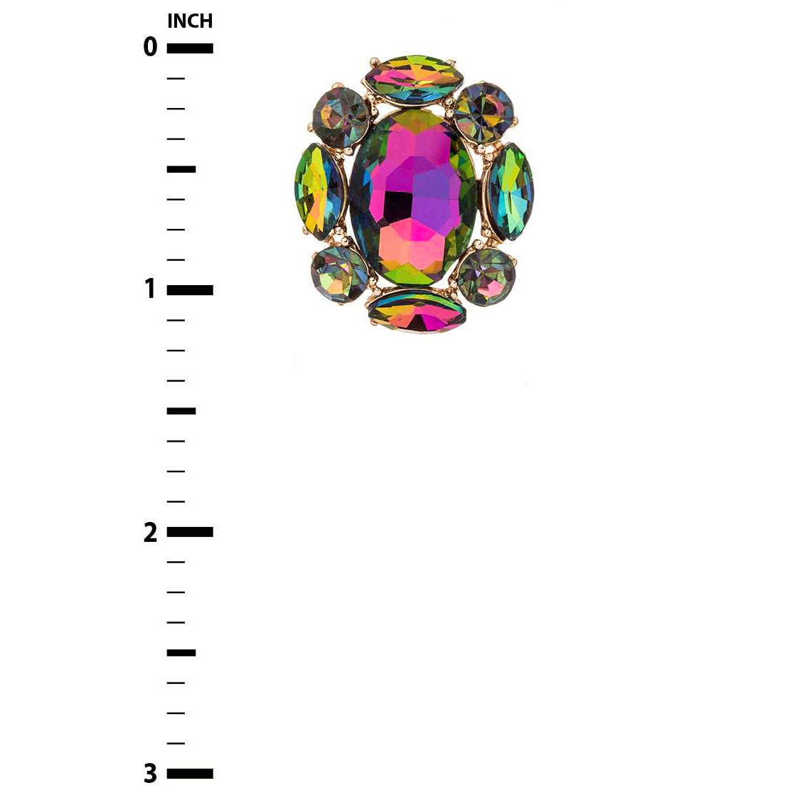 Crystal Iconic Earrings: Gold/Iridescent