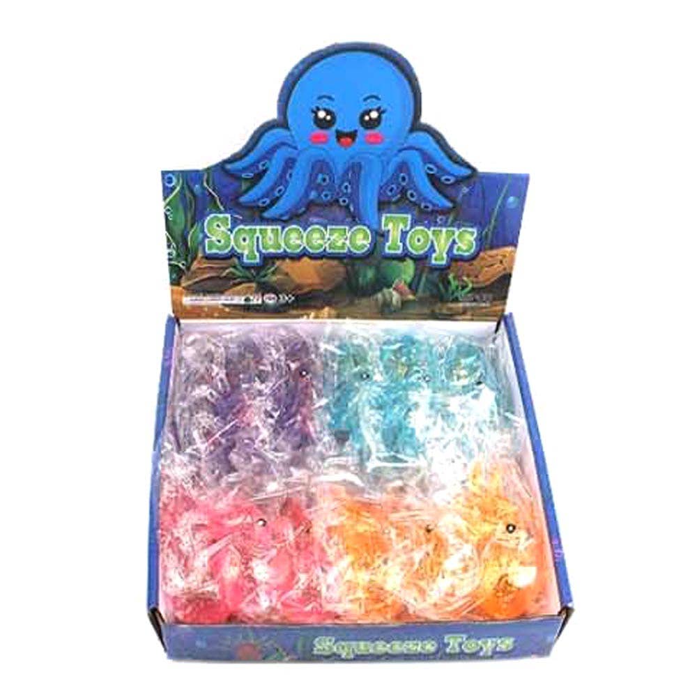 Glitter Octopus Squeeze Squishy Stress Relief Toy