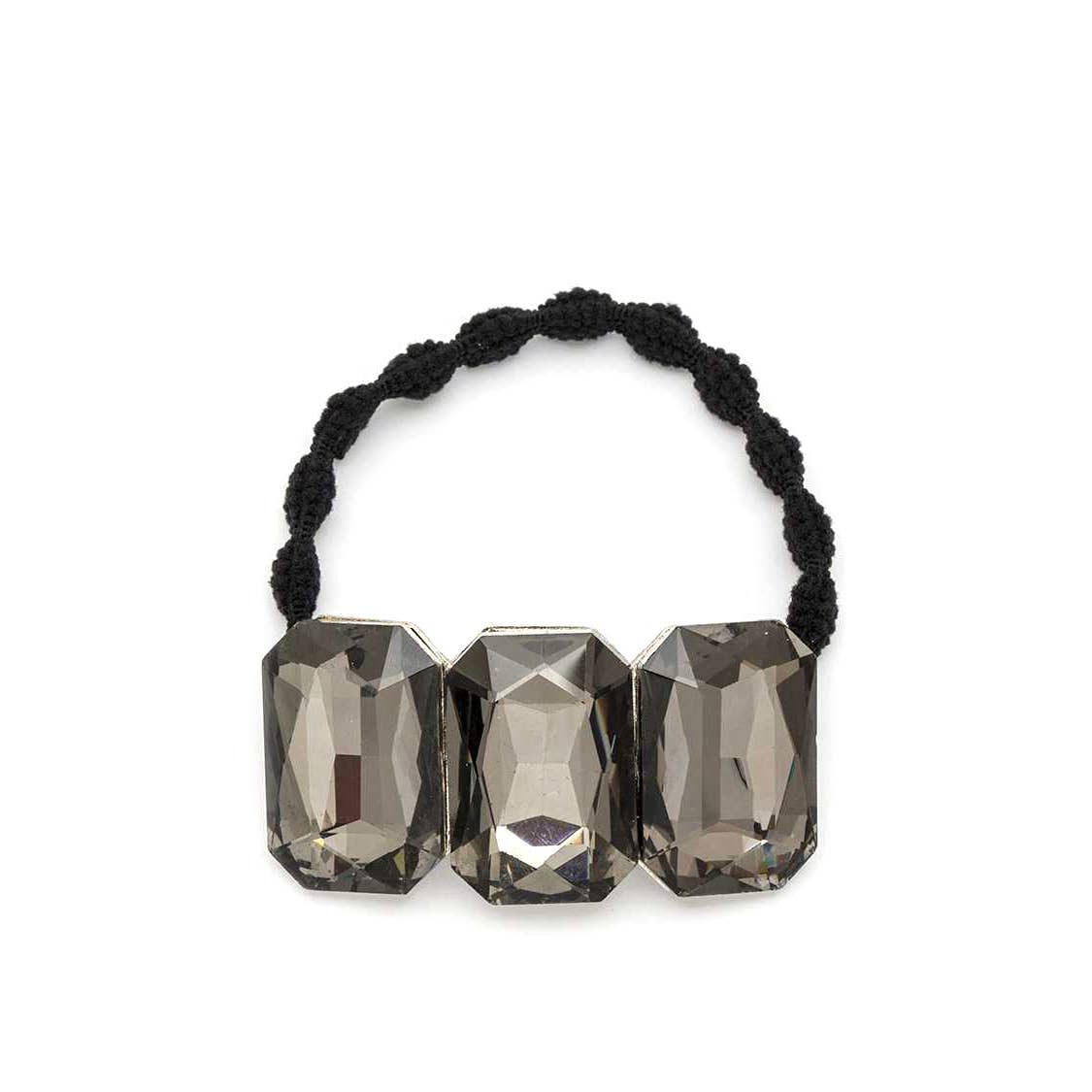Crystal Bowtie Iconic Crystal Heart Scrunchy Hair Tie: Clear
