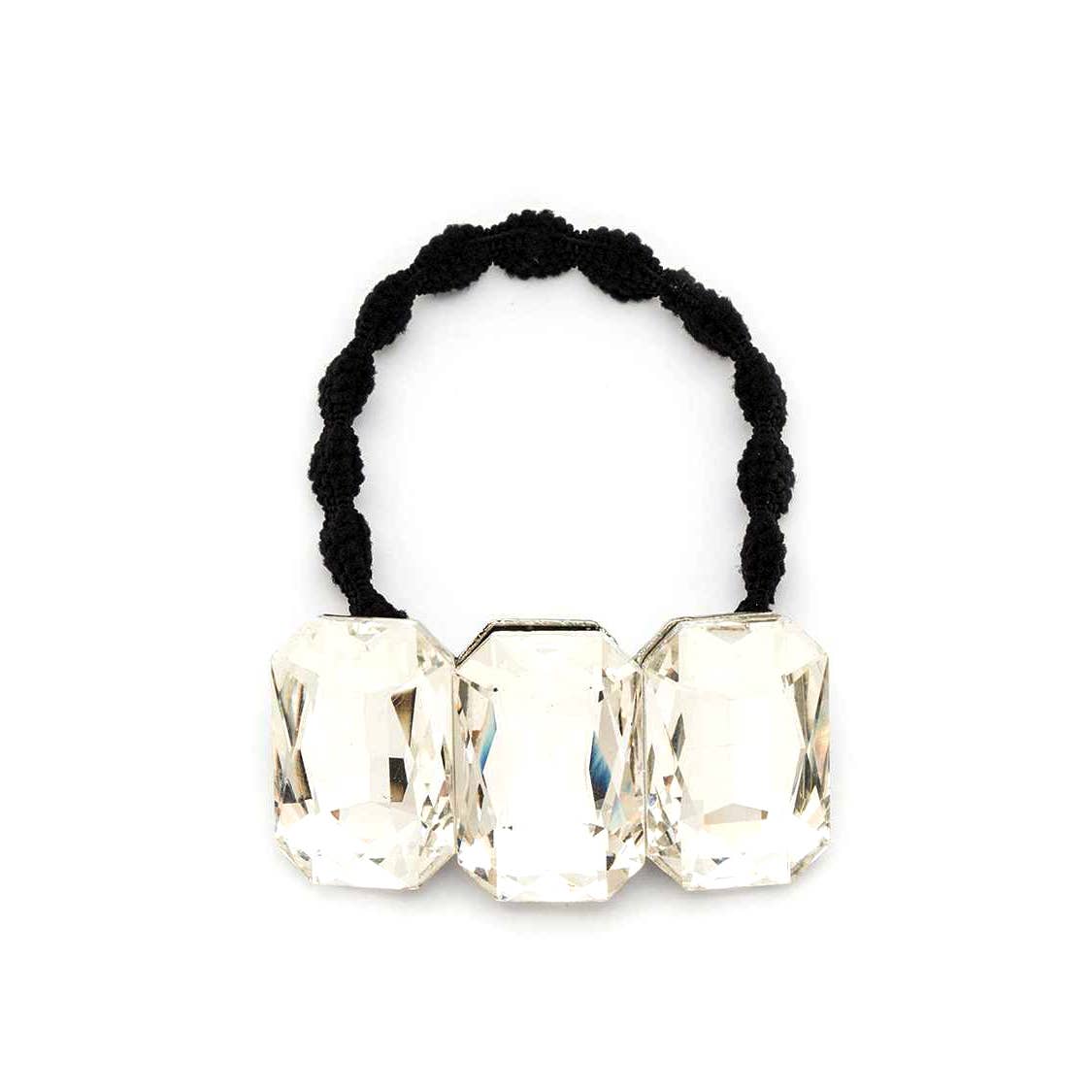 Crystal Bowtie Iconic Crystal Heart Scrunchy Hair Tie: Pink