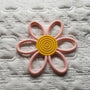 Daisy Silicone Teether Toy: Pink