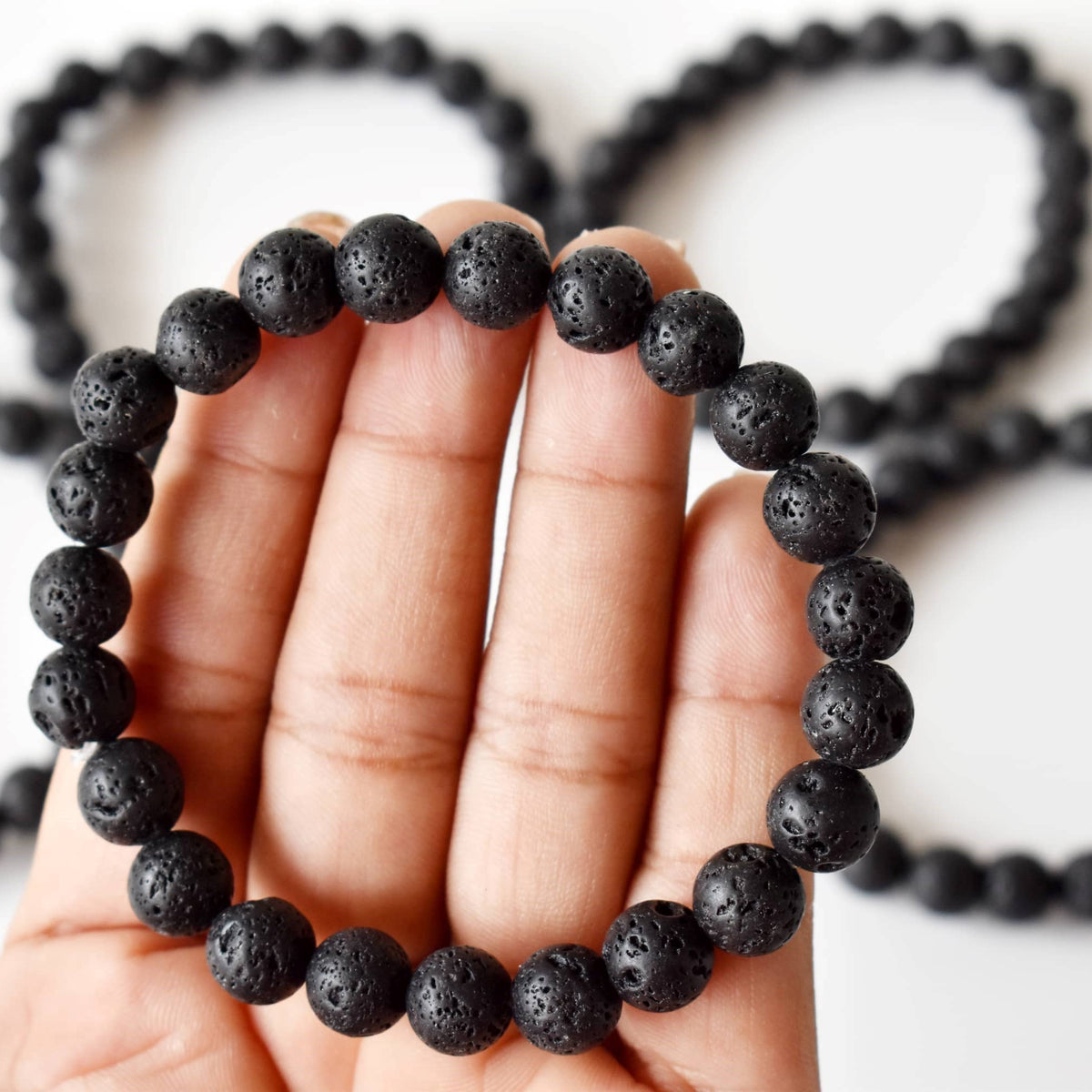Crystal Bracelet | Lava Bracelet | Healing Gemstone Bracelet: 8mm