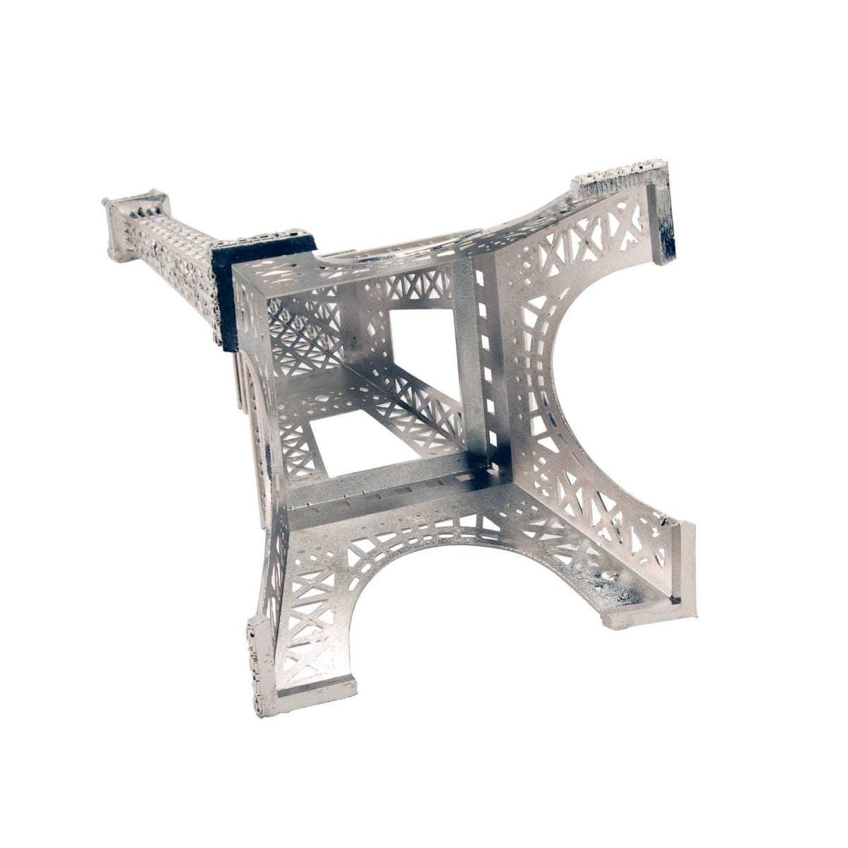 Metal Eiffel Tower Sculpture 10" Tall Silver: Silver - Candle Queen Candles