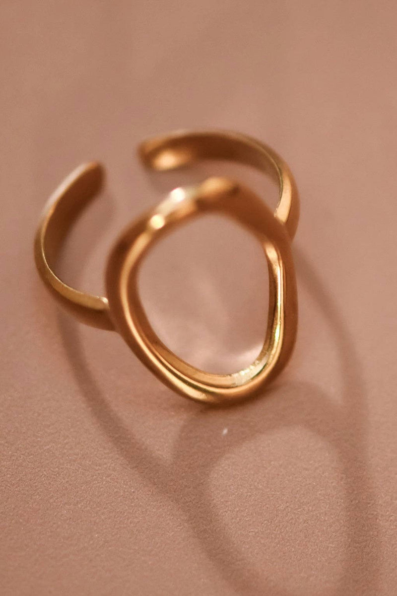 18K Gold Plated Waterproof Stainless Steel Ring