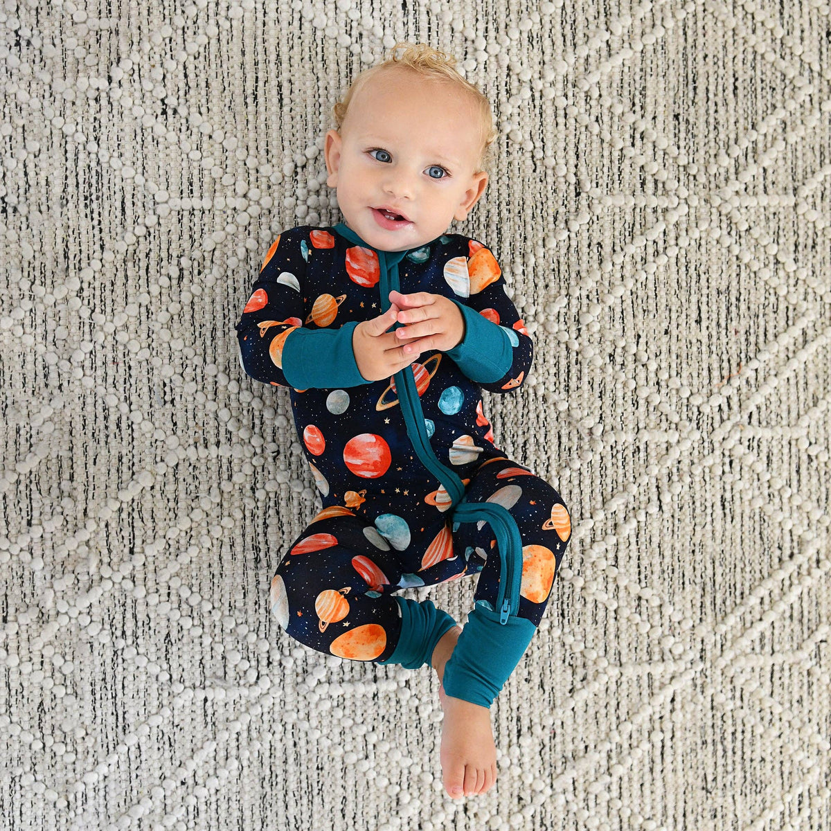 Harrison ZIP Bamboo One Piece Baby Outfit: 6-12m