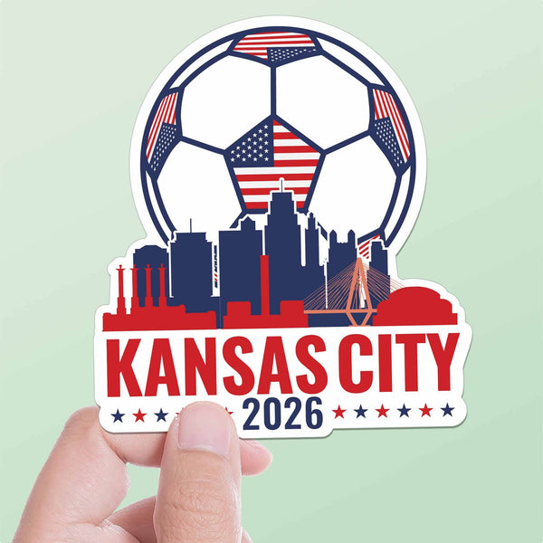 Kansas City Missouri USA Soccer Sticker - KCMO Sports Decal: Small - 2.75" Laptop Decal
