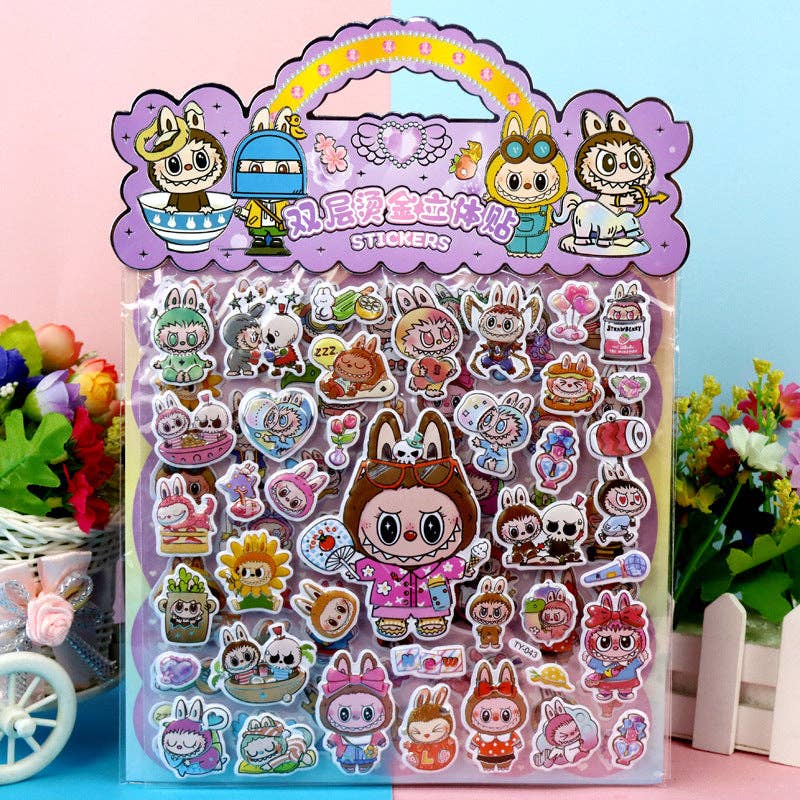 3D cute monster bubble sticker cartoon stickers