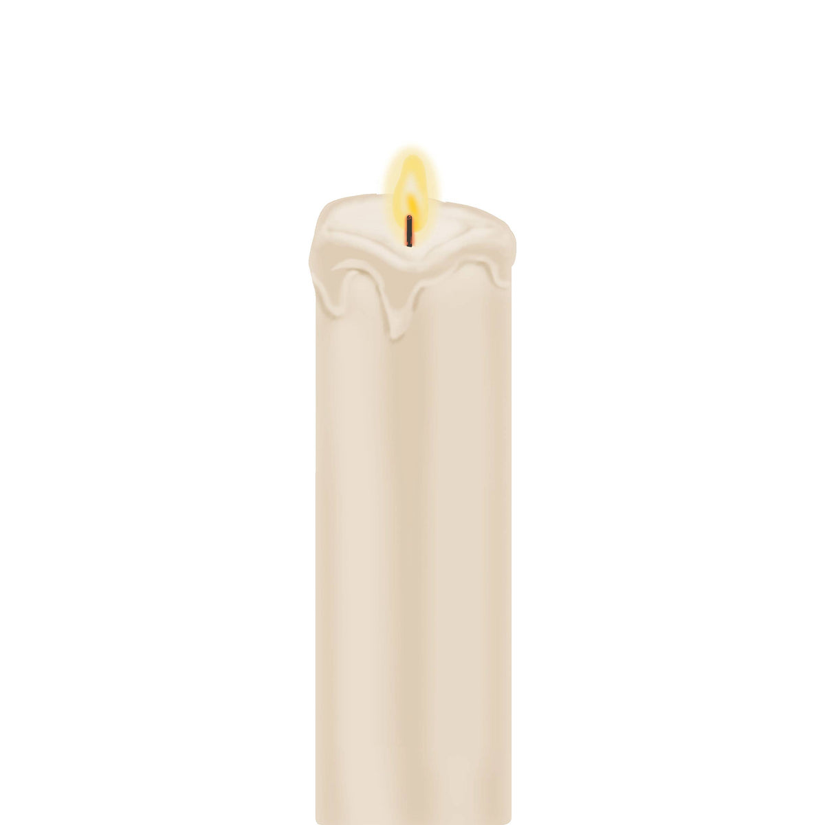 LED White Window Cling Candle