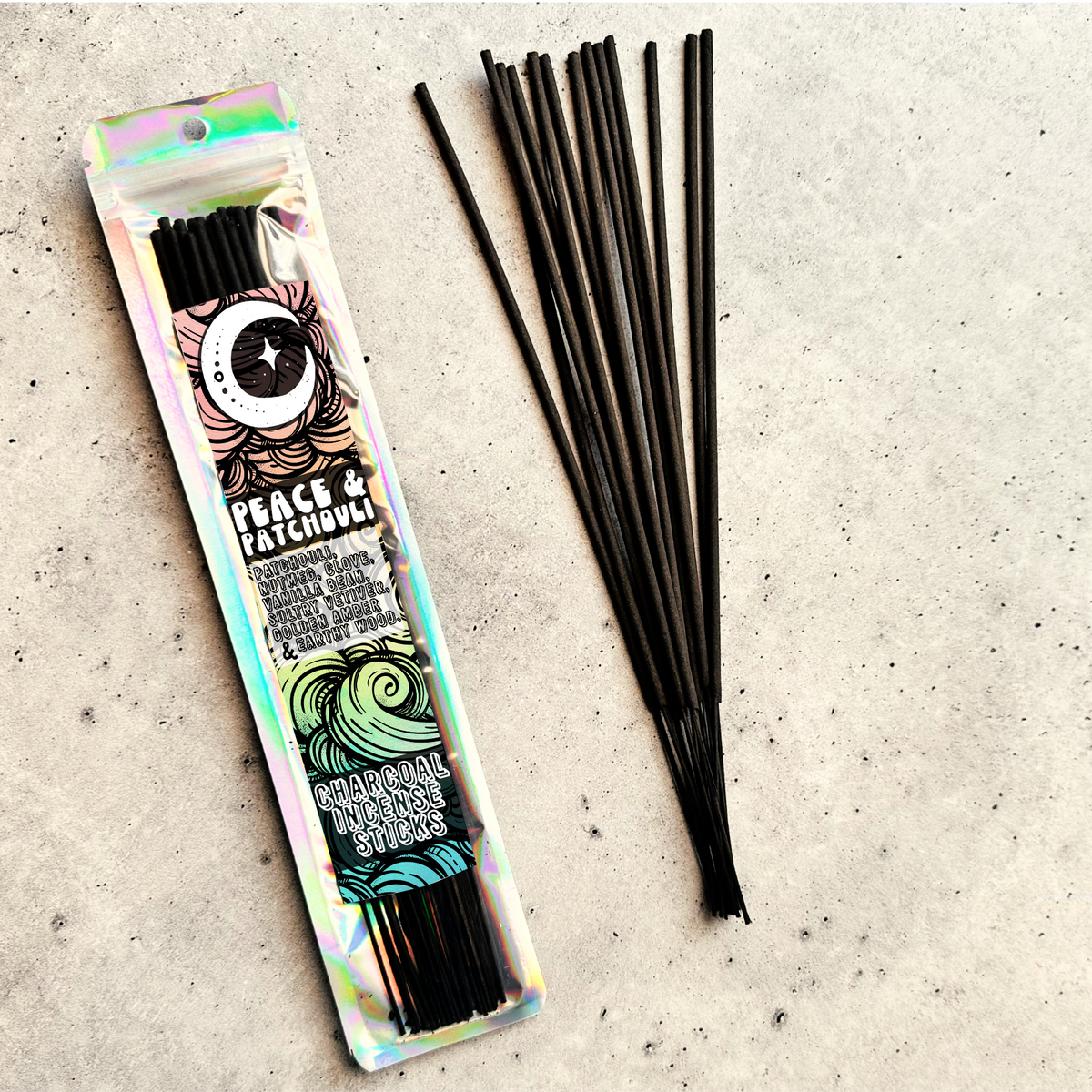 Peace & Patchouli  | 9 in. Incense Stick | Charcoal Incense