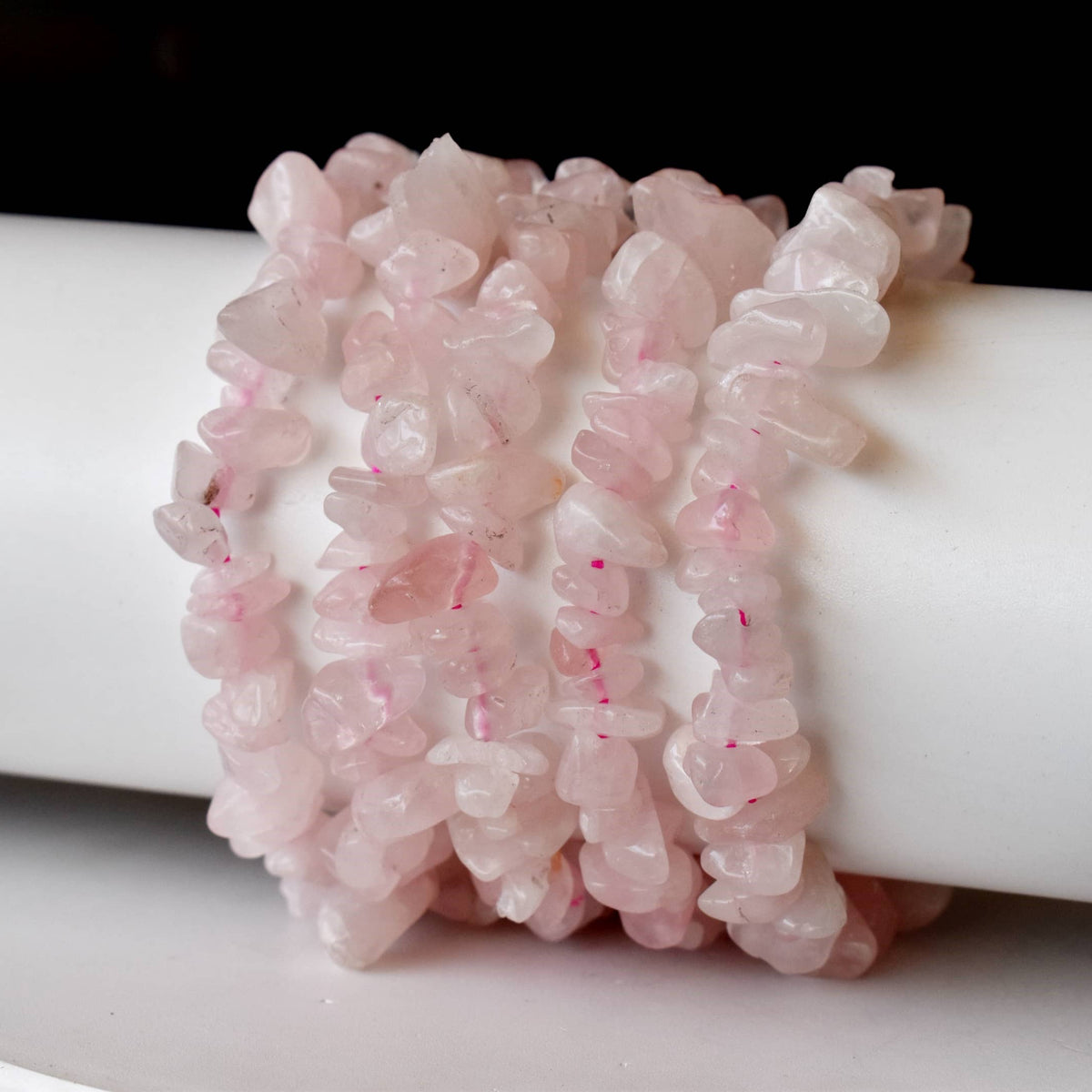Healing Stone | Rose Quartz | Spiritual Gift | Chip Bracelet - Candle Queen Candles