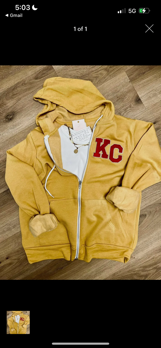 KC zip up heather red only size XL