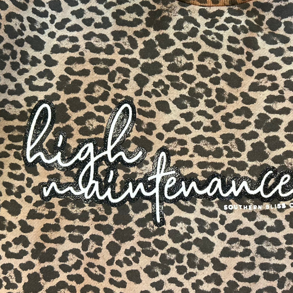 High Maintenance cheetah sweatshirt - Candle Queen Candles