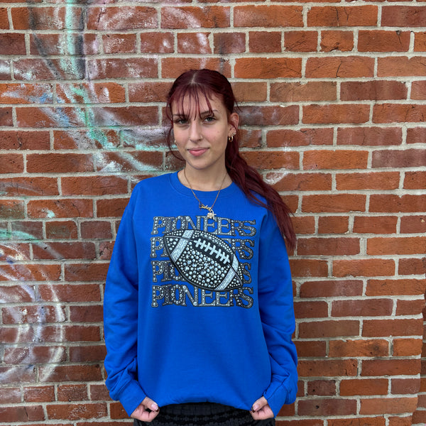 Blue Pioneer Football Sweatshirt