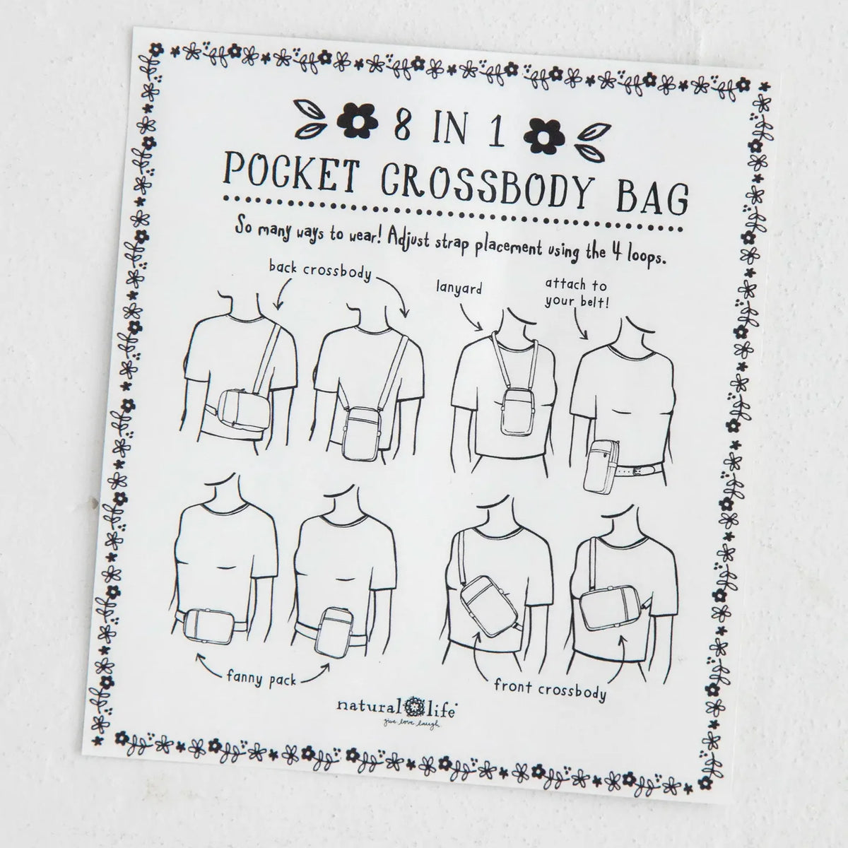 8-1 Crossbody Bag: Blue Patchwork