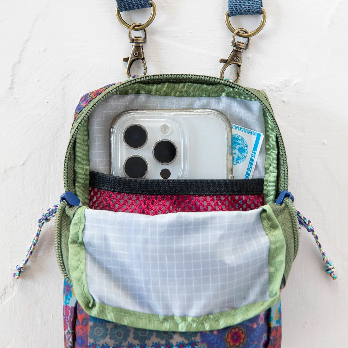 8-1 Crossbody Bag: Blue Patchwork