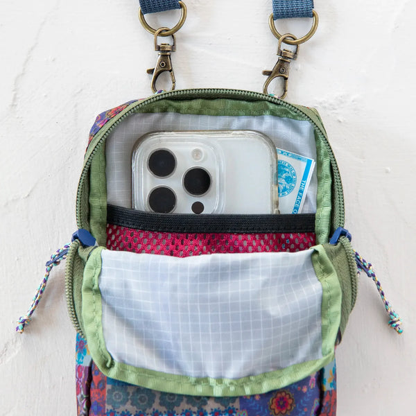 8-1 Crossbody Bag: Blue Patchwork