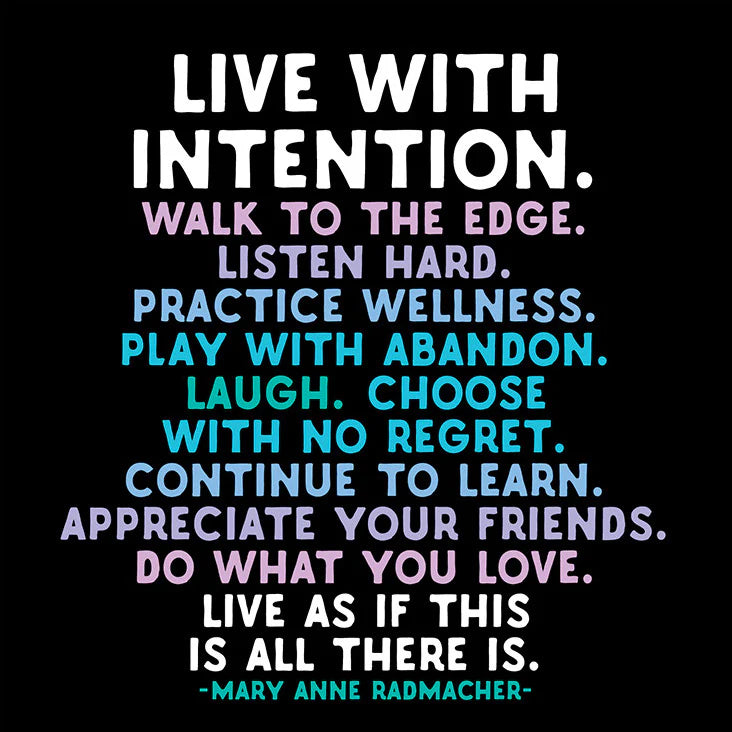 Coasters - Live with Intention (Mary Anne Radmacher)