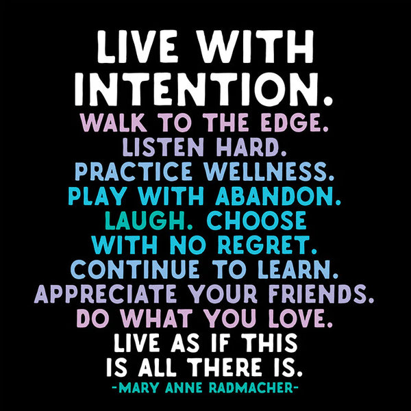 Coasters - Live with Intention (Mary Anne Radmacher)