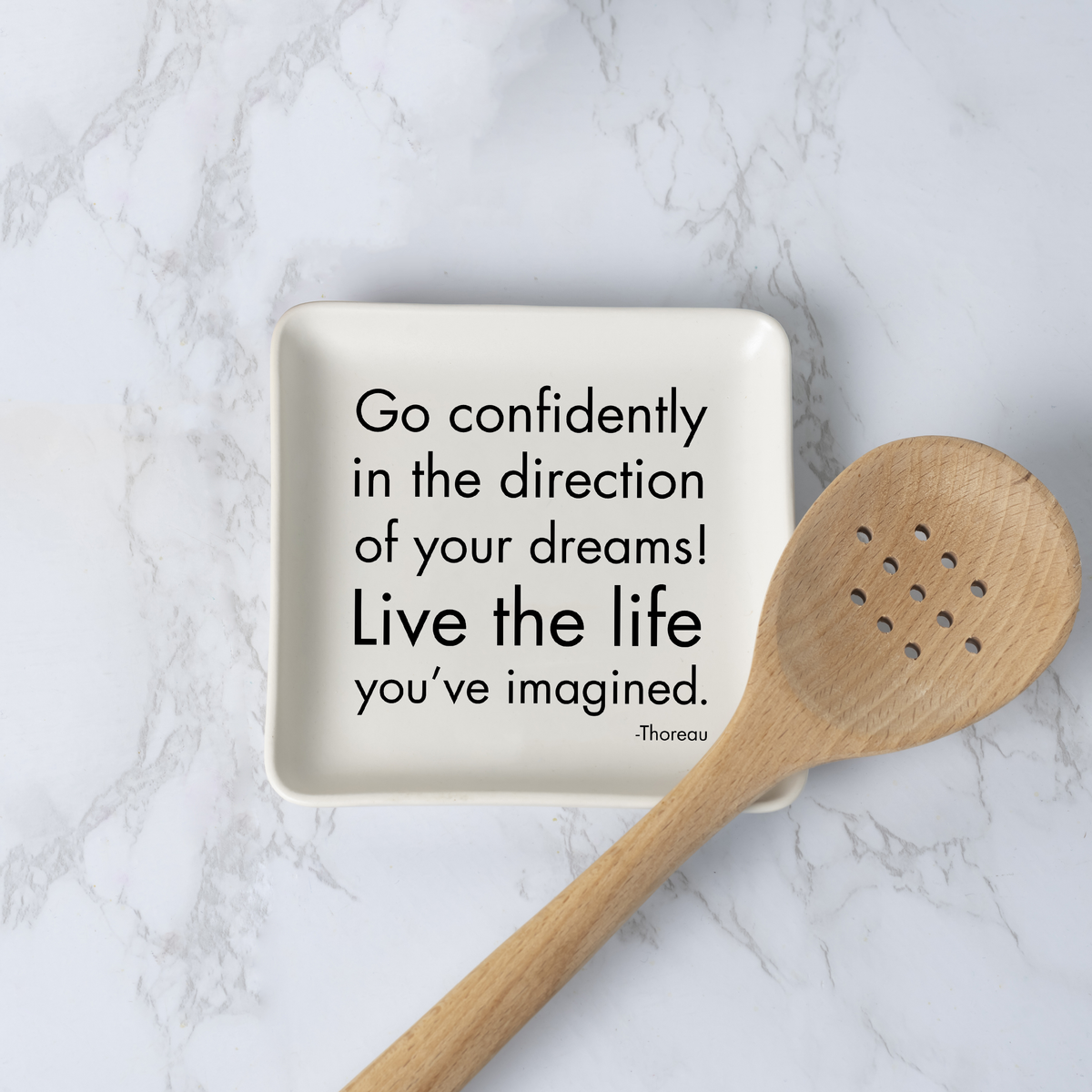 Trinket Dishes - TR55 - Go Confidently (Henry David Thoreau) - Candle Queen Candles