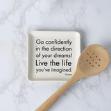 Trinket Dishes - TR55 - Go Confidently (Henry David Thoreau) - Candle Queen Candles