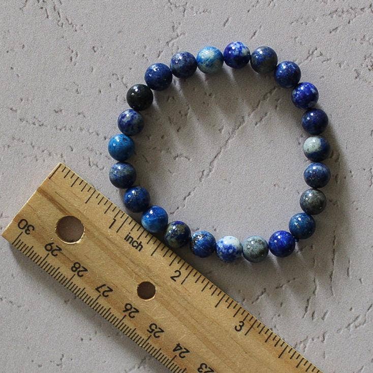 Lapis Lazuli Bracelet 4mm/6mm/8mm - Crystals & Stones: 6mm