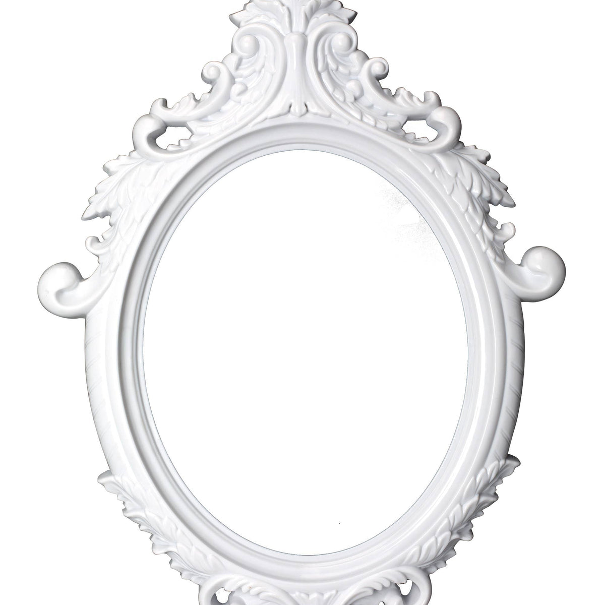 Decorative Plastic Photo Frame Set - White: White