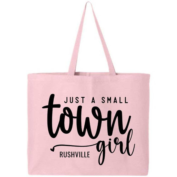 Just A Small Town Girl TOTE: White