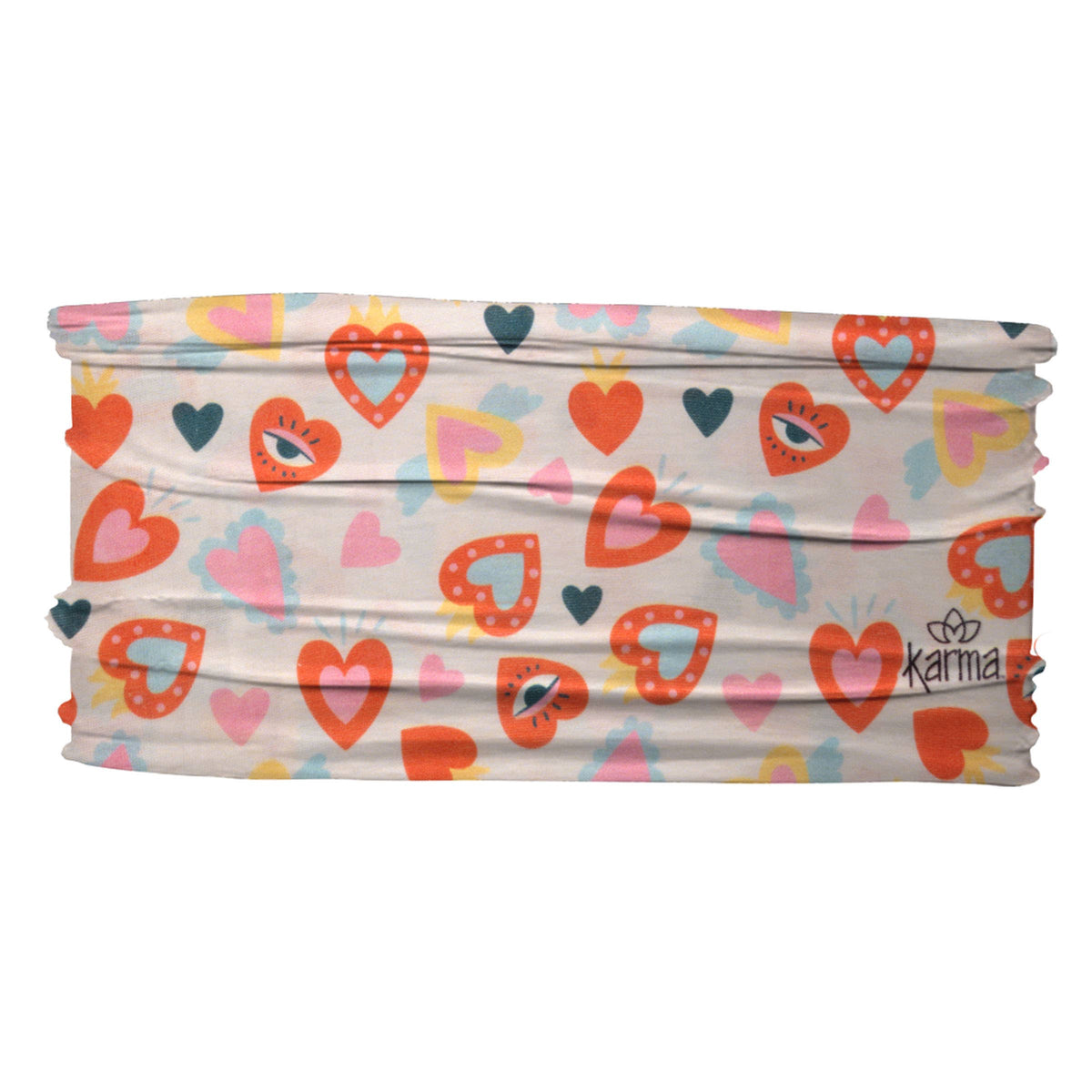 Thin Headband: Peach Split Floral